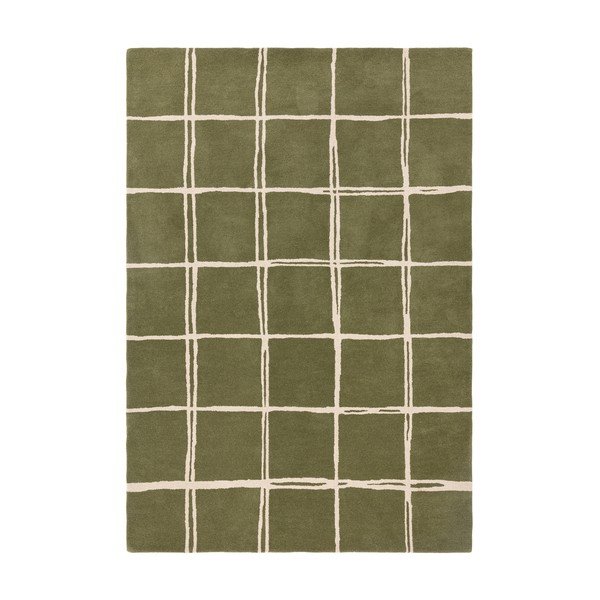 Зелен ръчно изработен вълнен килим 160x230 cm – Asiatic Carpets