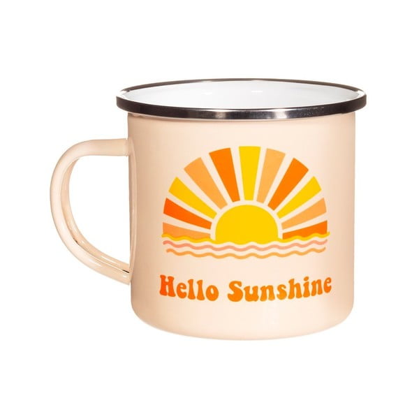 Оранжево-бяла емайлирана чаша , 350 ml Hello Sunshine - Sass & Belle