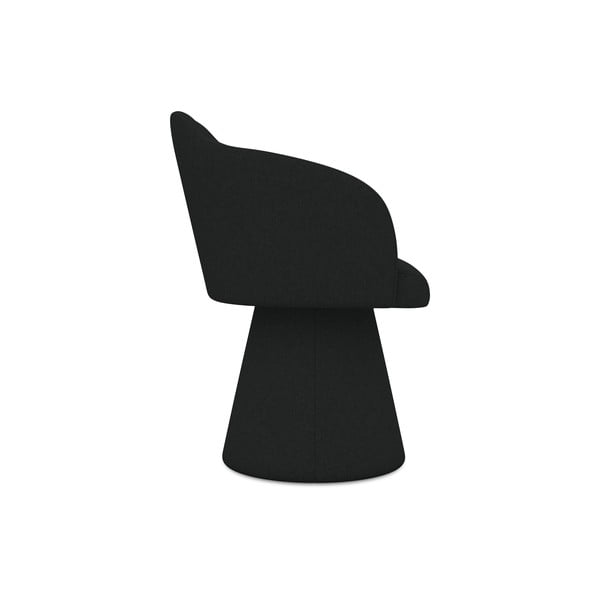 Черен тапициран трапезен стол Kanoa – Makamii-image-2