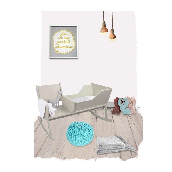 Детски син ръчно изработен пуф Lili - Nattiot-image-2