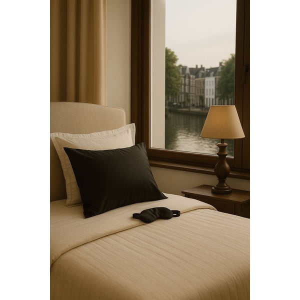 Черна копринена маска за сън Mulberry Silk – Mila Home Luxury-image-3