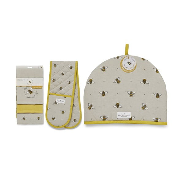 Чаени кърпи, хавлиена кърпа и капак за чайник в комплект от 5 бр. Bumble Bees – Cooksmart ®