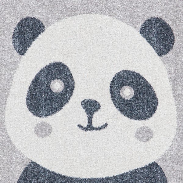 Светлосив детски килим 80x150 cm Vida Kids Panda – Think Rugs-image-2