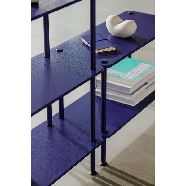 Син стелаж от декор от дъб  80x127x35 cm Teidi – noo.ma-image-3