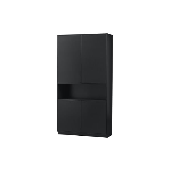 Черен модулен шкаф от борова дървесина 110x210 cm Finca - WOOOD-image-3