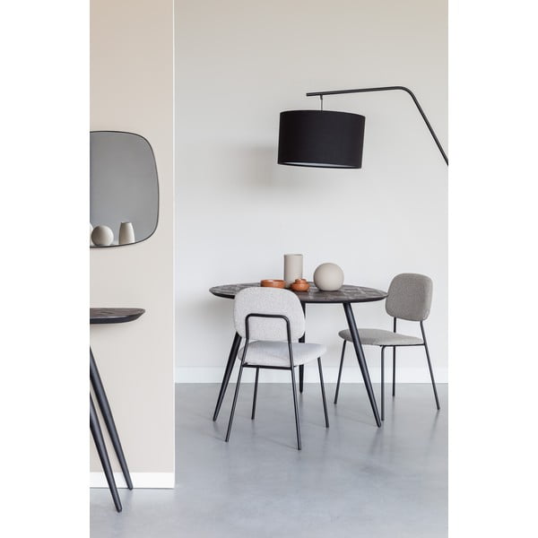 Кръгла трапезна маса от масивно тиково дърво 76x111 cm Webster – White Label-image-1