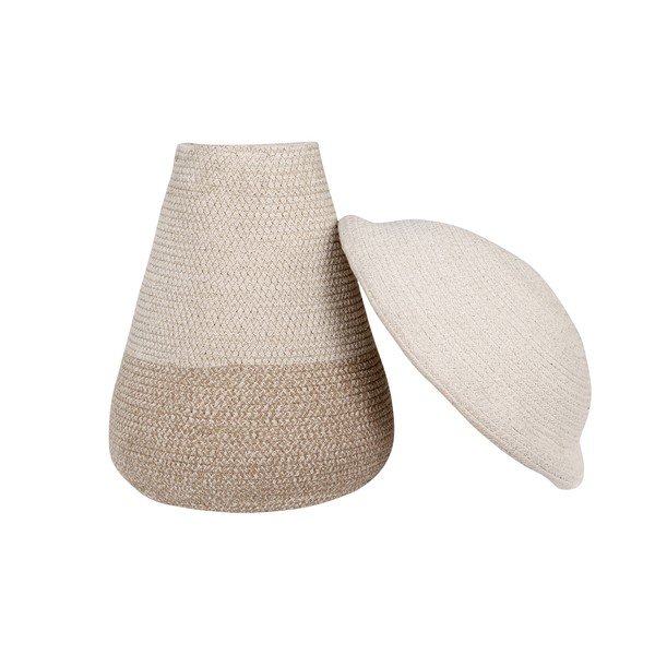 Бежова текстилна детска кошница за играчки ø 33x38 cm Mama Mushroom – Lorena Canals-image-3