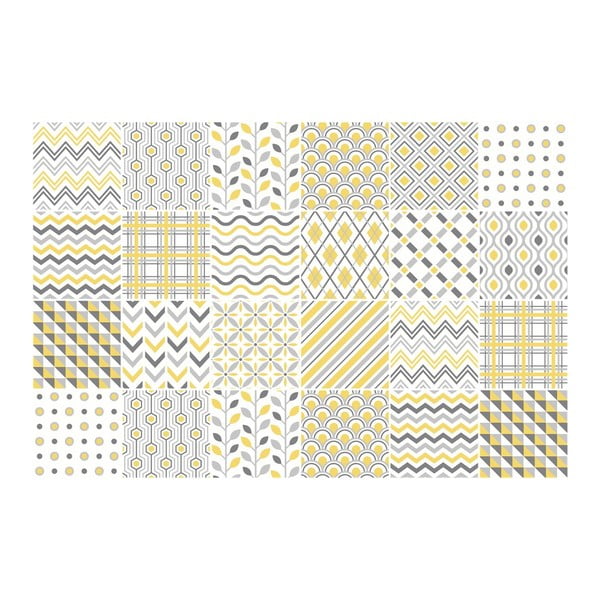 Комплект от 24 стикера за стена "Скандинавски плочки" , 10 x 10 cm Stockholm - Ambiance-image-2