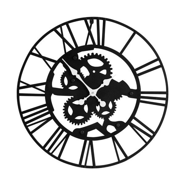 Nástěnné železné hodiny Black Iron