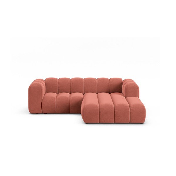 Розов ъглов диван (десен ъгъл) Lupine – Micadoni Home