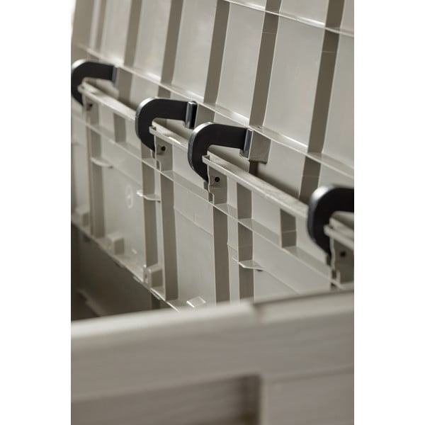 Светлосива пластмасова градинска кутия за съхранение Woodys – Toomax-image-4