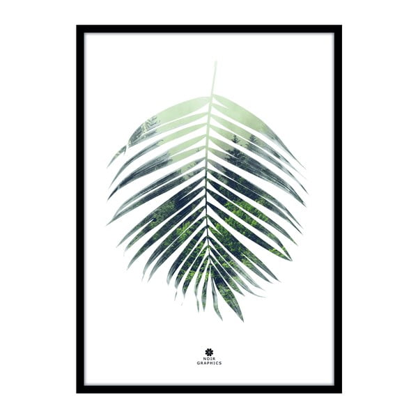 Постер с включена рамка 50x70 cm Palm Leaf – Malerifabrikken