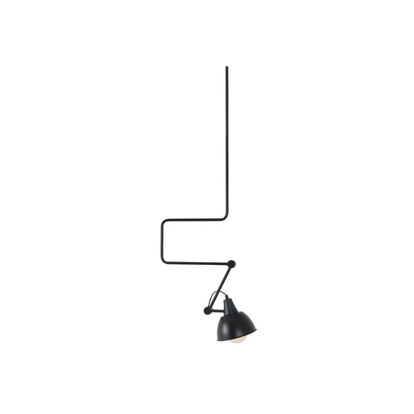 Черна висяща лампа с метален абажур 60x60 cm Coben - CustomForm