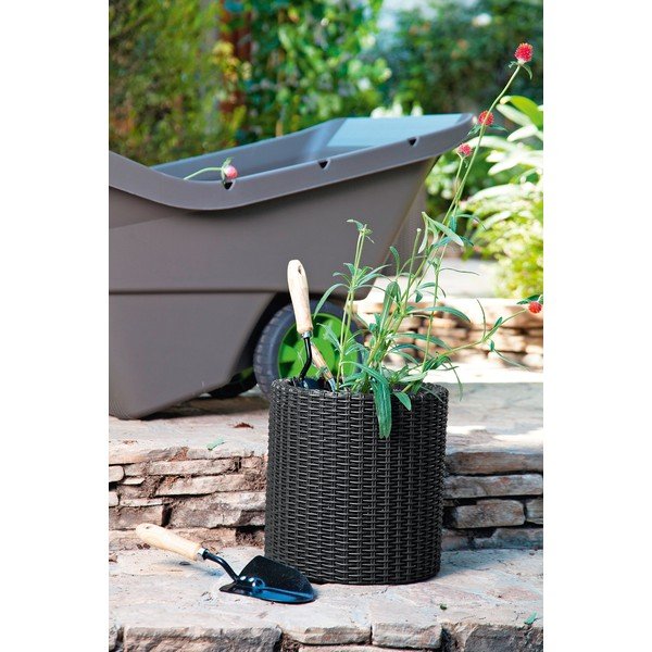 Пластмасова саксия за цветя ø 28 cm Cylinder – Keter-image-1