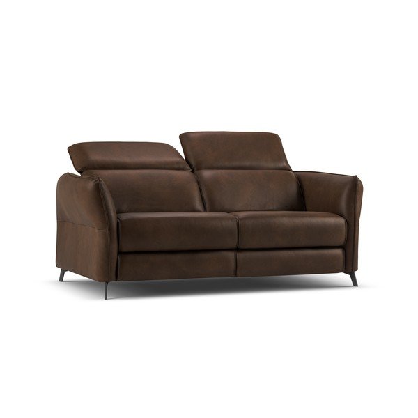 Тъмнокафяв кожен диван 103 cm Hubble - Windsor & Co Sofas-image-2