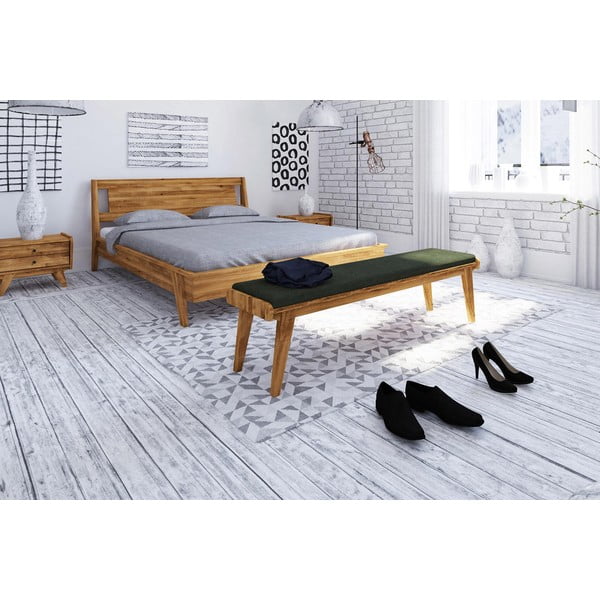 Дъбова пейка със зелена седалка Retro - The Beds-image-3