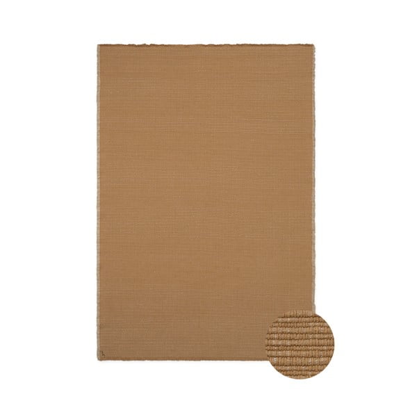 Ръчно изработен памучен килим в цвят жълта охра 140x200 cm Handloom – Lorena Canals