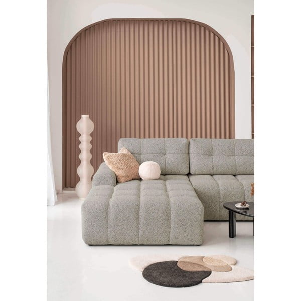 Светлокафяв разтегателен модулен ъглов диван с място за съхранение (ляв ъгъл) Lulu – Miuform-image-3