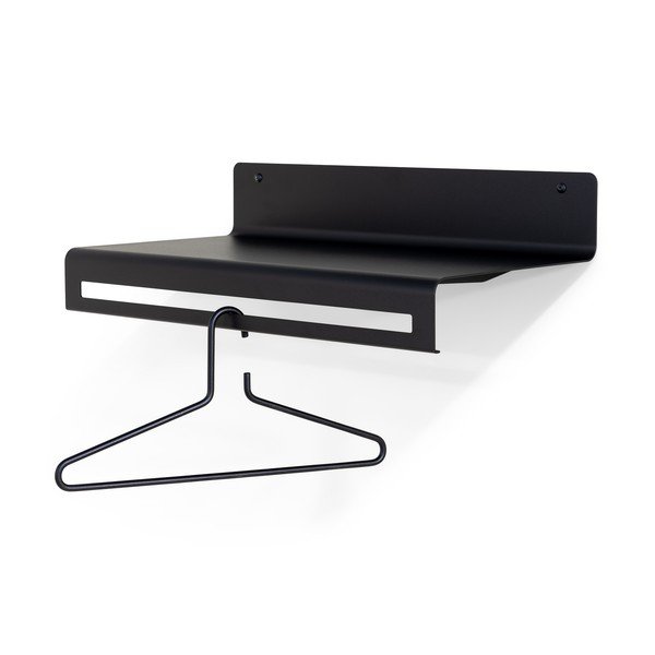 Черна метална стенна закачалка с рафт 60 cm Sway – Spinder Design-image-3