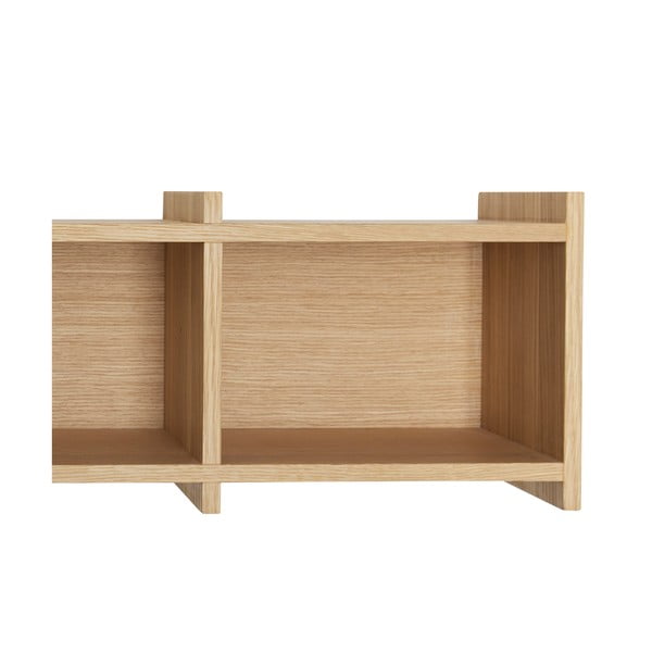 На няколко нива стенен рафт от декор от дъб в естествен цвят 80 cm Focal – Hübsch-image-4