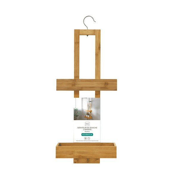 Висящ бамбуков рафт за баня в естествен цвят Hanoi – douceur d'intérieur-image-3