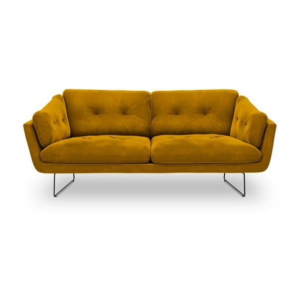 Жълт диван с кадифена покривка Гравитация - Windsor & Co Sofas