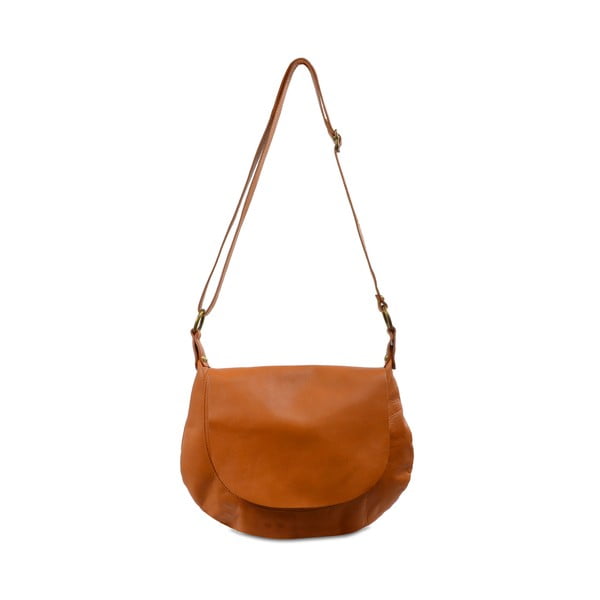 Карамеленокафява кожена чанта Christa - Infinitif