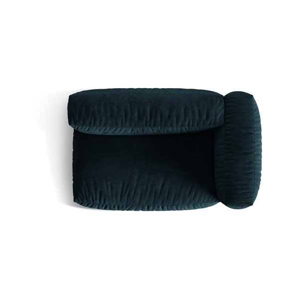 Тъмносин кадифен модул за диван (десен ъгъл) Martina – Micadoni -image-3