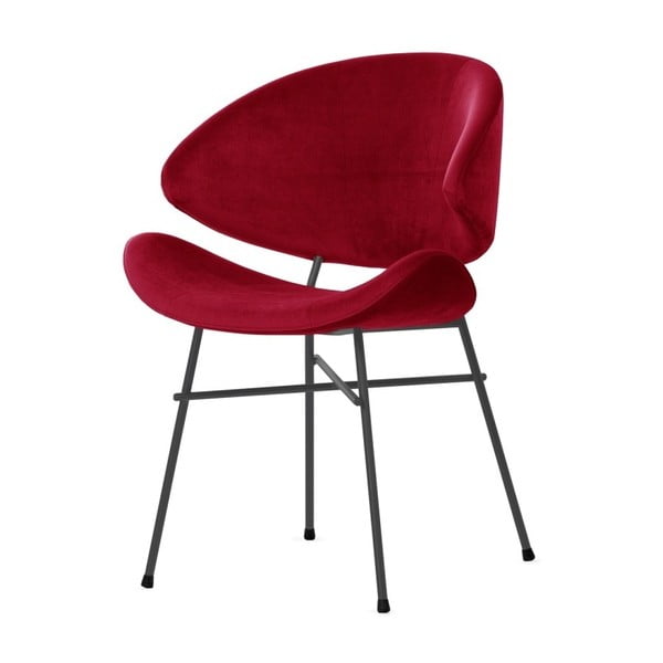 Червен стол със сиви крака Cheri - Iker