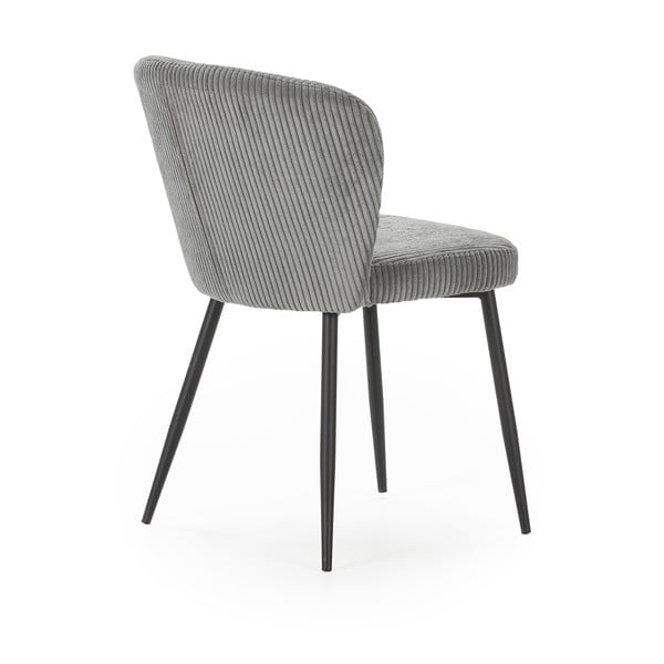 Сиви велурени трапезни столове в комплект 4 бр. Megan – Marckeric-image-4