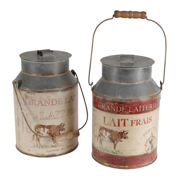 Sada 2 dekorativních džbánů na mléko Antic Line Milk Jar