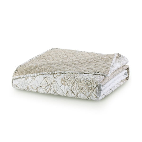 Бежова двустранна покривка за легло от микрофибър , 240 x 260 cm Alhambra - DecoKing-image-2