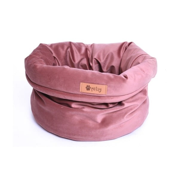 Розово кадифено легло ø 40 cm Basket Royal - Petsy