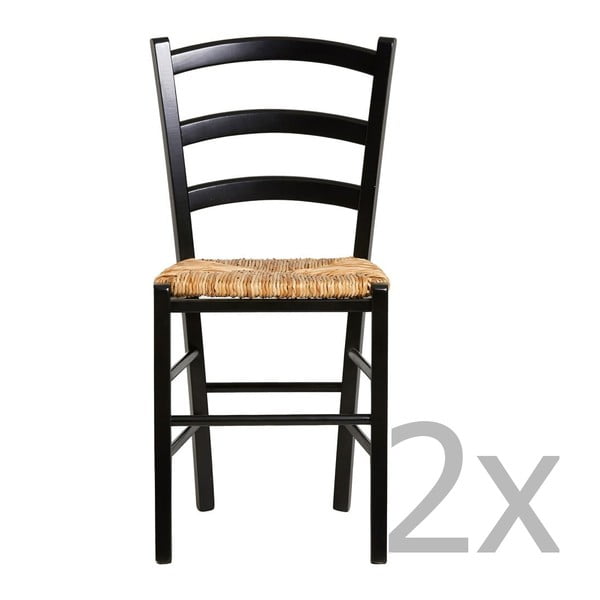 Комплект от 2 черни трапезни стола Paloma - Marckeric