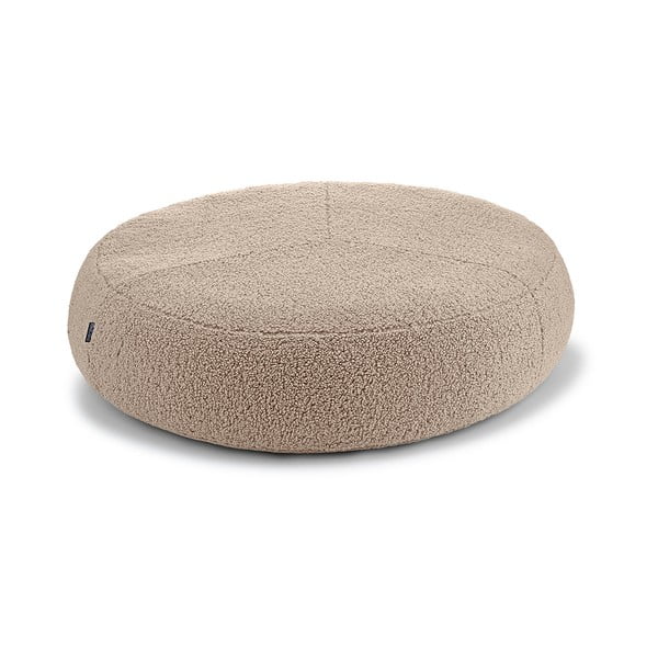 Бежово легло за куче от плат букле ø 70 cm Senso Pouffe Greige S/M – MiaCara