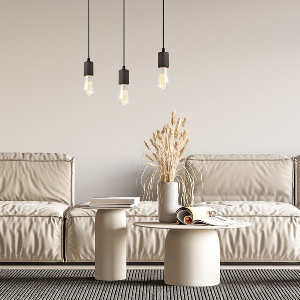 Черно висящо осветително тяло Leon - LAMKUR-image-2