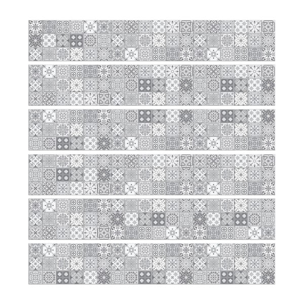 Комплект от 6 стикера за стена Стикери Friezes Tiles , 5 x 30 cm Lia - Ambiance