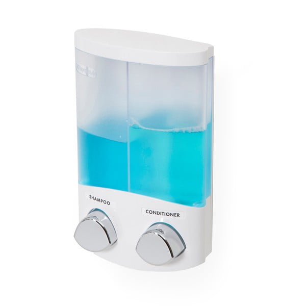 Бял самозалепващ пластмасов диспенсер за сапун 620 ml Duo – Compactor