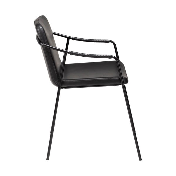 Стол за хранене от черна изкуствена кожа Boto - DAN-FORM Denmark-image-2