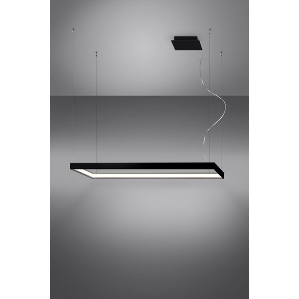 Черно метално LED висящо осветително тяло TUULA – Thoro-image-2