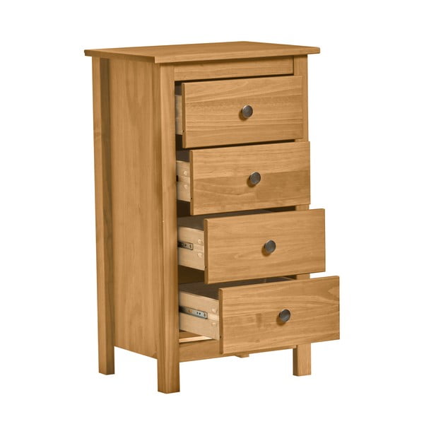 Естествен скрин от масивна борова дървесина с 4 чекмеджета Berna - Marckeric-image-2