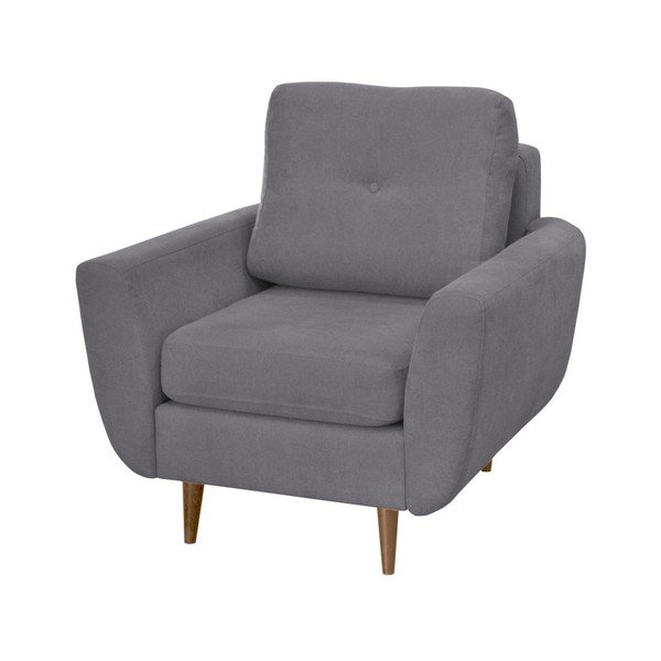 Šedé křeslo se světlými nohami Mazzini Sofas Flower-image-1
