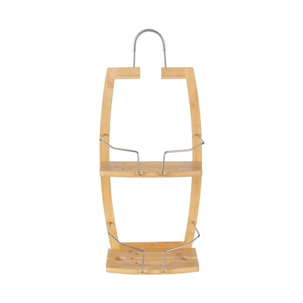 Висящ бамбуков рафт за баня в в естествен цвят цвят– Compactor-image-2