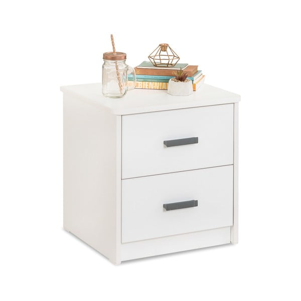 Бяло нощно шкафче Classic - Kalune Design