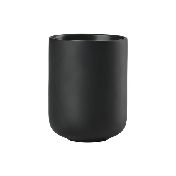 Черна керамична чаша за четки за зъби Sensu – Zone