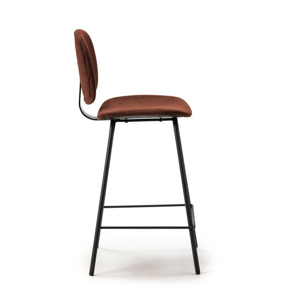 Бар столове в цвят бордо в комплект от 2 броя (височина на седалката 64 cm) Arus - Marckeric-image-3