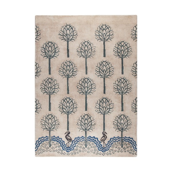 Бежов и син ръчно тъкан килим Heron, 160 x 230 cm - Flair Rugs