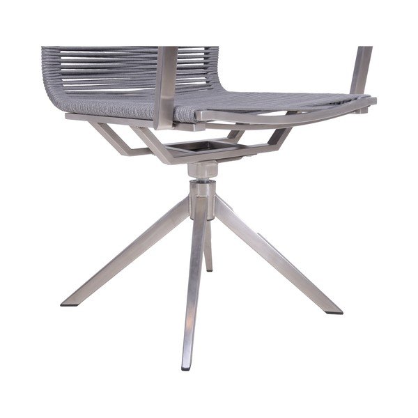 Сив метален градински стол Rubiera – Garden Pleasure-image-3