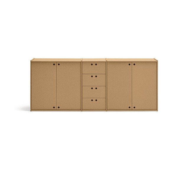 Скрин в естествен цвят 197x80x40 cm Wally – Teulat