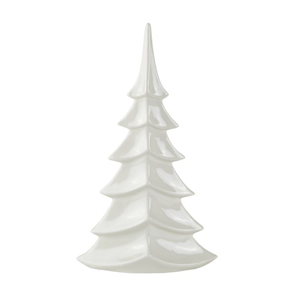 Бяла керамична декоративна коледна елха Елха, височина 35 cm - KJ Collection